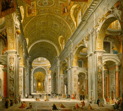 Interno di San Pietro, Roma da Giovanni Paolo Panini