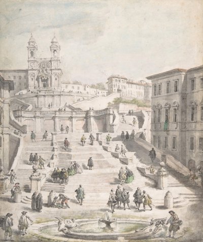 Scalinata della Trinità dei Monti, ca. 1756-58 da Giovanni Paolo Panini