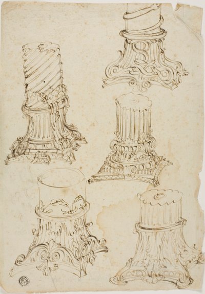 Schizzi di capitelli corinzi da Giovanni Paolo Panini
