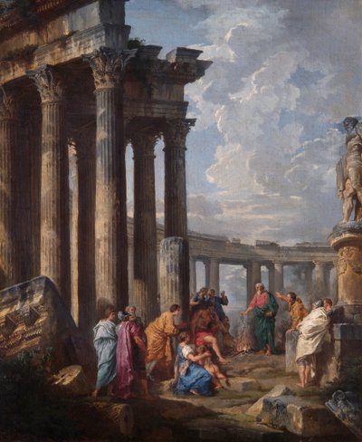 San Paolo a Malta, afferrando la vipera, 1735 da Giovanni Paolo Panini