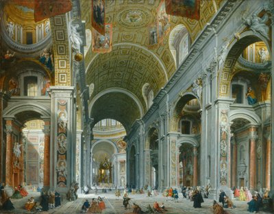 Interno di San Pietro, Roma da Giovanni Paolo Pannini