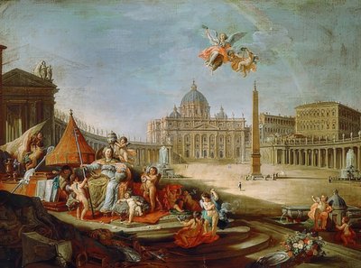 Piazza San Pietro, Roma con il trionfo del papato da Giovanni Paolo Pannini