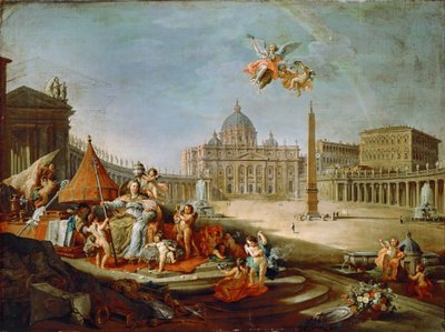 Piazza San Pietro, Roma con un