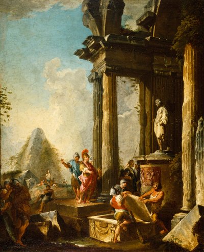 Alessandro Magno alla Tomba di Achille da Giovanni Paolo Pannini
