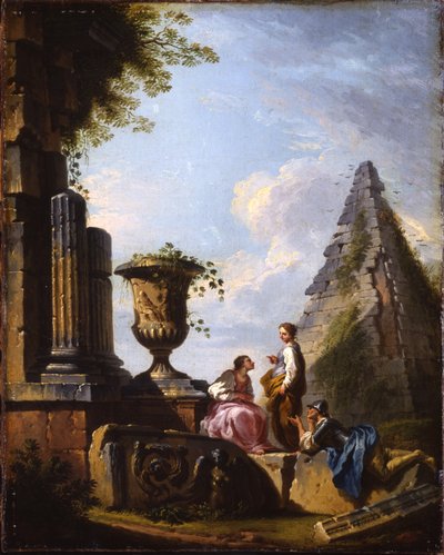 Capricci di rovine classiche con filosofi che discorrono da Giovanni Paolo Pannini