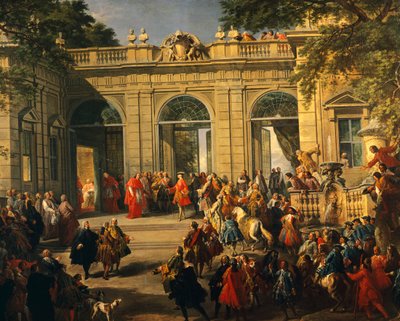 Carlo III di Borbone in visita a Papa Benedetto XIV nella Coffee House del Quirinale da Giovanni Paolo Pannini