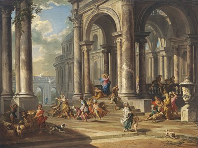 Cristo scaccia i mercanti dal tempio da Giovanni Paolo Pannini