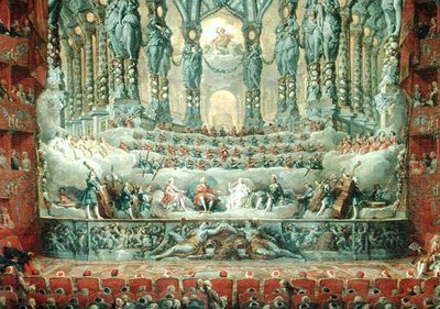 Concerto dato dal Cardinale de La Rochefoucauld al Teatro Argentina di Roma, in Celebrazione del Matrimonio di Luigi il Delfino, figlio di Luigi XV, con Maria-Giuseppa di Sassonia da Giovanni Paolo Pannini