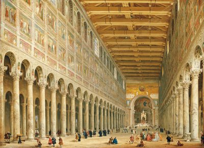 Interno di San Paolo Fuori le Mura, verso l