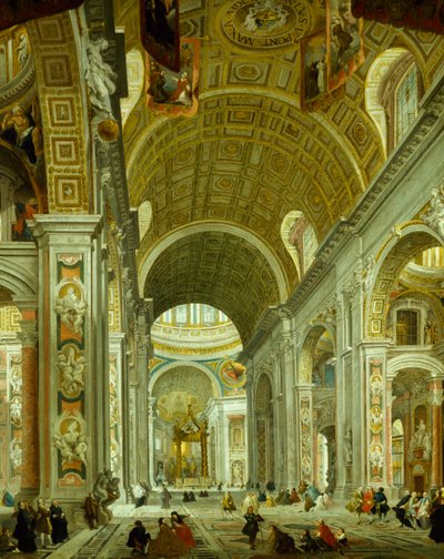 Interno della Basilica di San Pietro da Giovanni Paolo Pannini