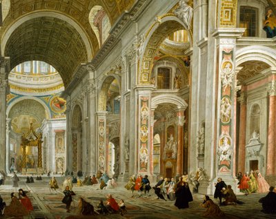 Interno della Basilica di San Pietro da Giovanni Paolo Pannini