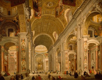 Interno della Basilica di San Pietro da Giovanni Paolo Pannini