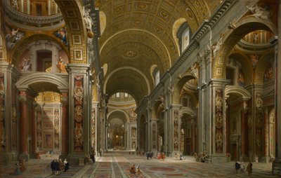 Interno di San Pietro, Roma da Giovanni Paolo Pannini or Panini