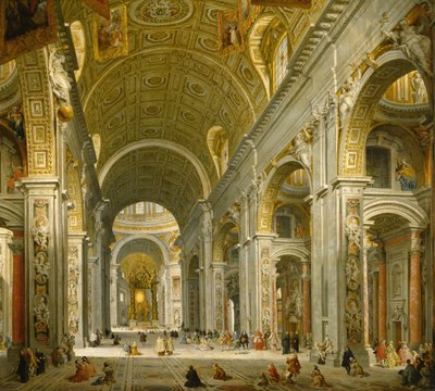 Interno di San Pietro, Roma da Giovanni Paolo Pannini
