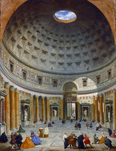 Interno del Pantheon, Roma, c.1734 da Giovanni Paolo Pannini