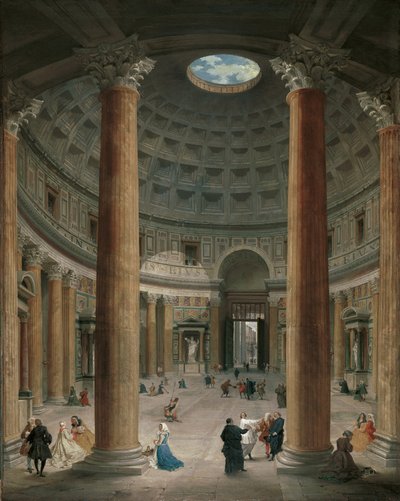 Interno del Pantheon, Roma di Giovanni Paolo Panini (1691-1765) da Giovanni Paolo Pannini