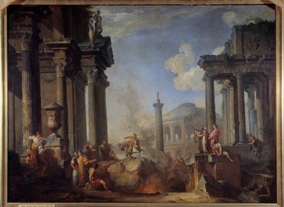 Marco Curzio si getta nella voragine da Giovanni Paolo Pannini