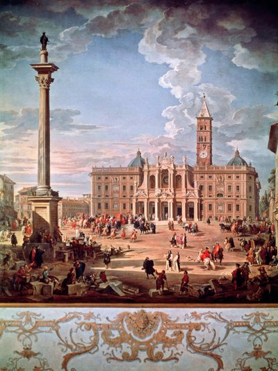 Piazza e Chiesa di Santa Maria Maggiore da Giovanni Paolo Pannini
