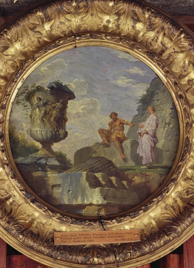 Rovine con due uomini, c.1750-60 da Giovanni Paolo Pannini