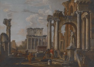 Rovine con il Tempio di Antonio e Faustina, c.1727-30 da Giovanni Paolo Pannini