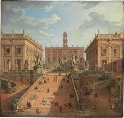 Veduta del Campidoglio, Roma, 1750 da Giovanni Paolo Pannini