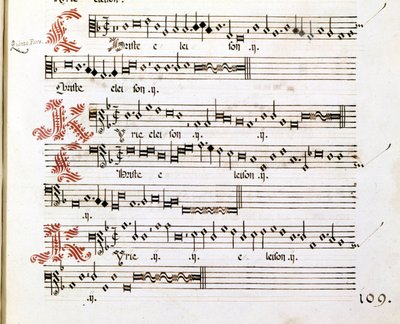 Kyrie manoscritto delle 
