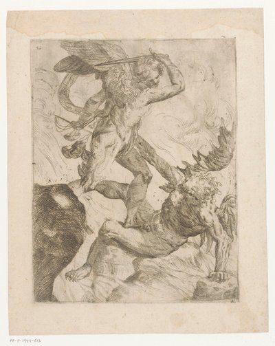 Arcangelo Michele in lotta con il diavolo da Giovanni Pietro Possenti