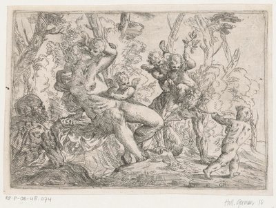 Un satiro catturato da putti e Venere da Giovanni Pietro Possenti