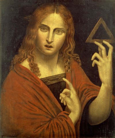 Cristo Redentore che tiene il simbolo della Trinità da Giovanni Pietro Rizzoli (school of) Giampietrino
