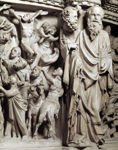 Dettaglio dei rilievi della cattedra realizzata da Giovanni Pisano da Giovanni Pisano