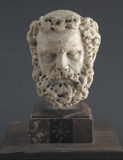 Testa di uomo barbuto da Giovanni Pisano
