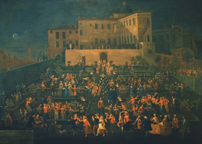 Festa di Mozzatore nel giardino di Palazzo Rospigliosi nel 1740, c.1740 da Giovanni Reder