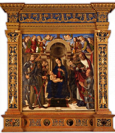 Pala Oliva. Madonna col Bambino in trono tra i Santi Giorgio, Francesco d