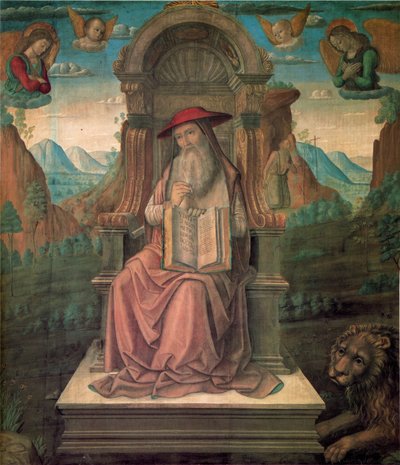 San Girolamo in trono, ca. 1475 da Giovanni Santi