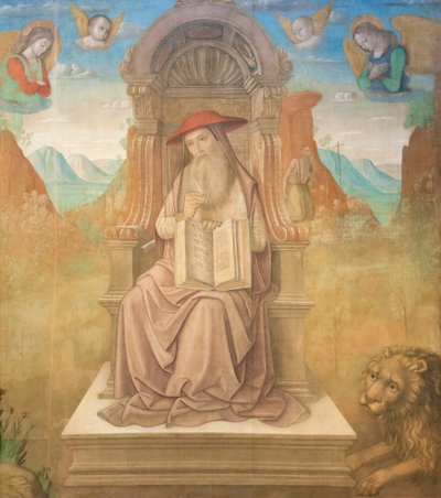 San Girolamo in trono da Giovanni Santi or Sanzio