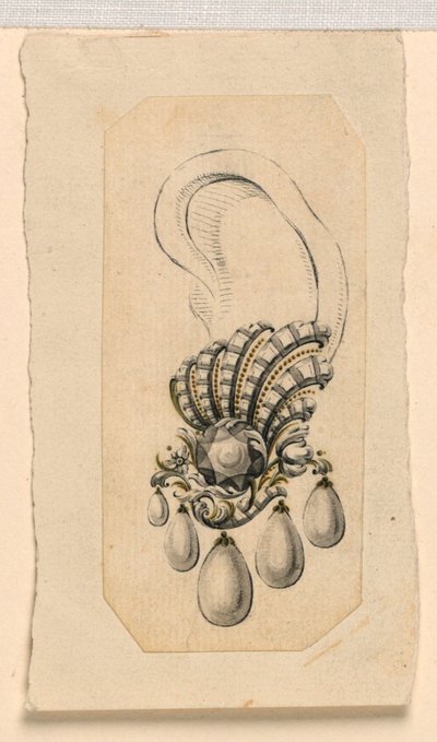 Progetto per un orecchino da Giovanni Sebastiano Meyandi