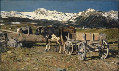 Al Posto di Abbeveraggio (Mucche al Giogo) da Giovanni Segantini