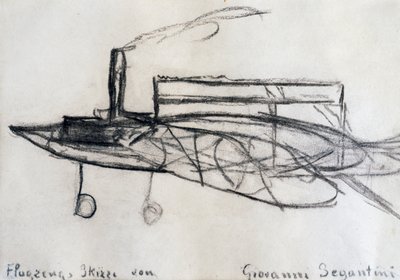 Schizzo di aereo da Giovanni Segantini