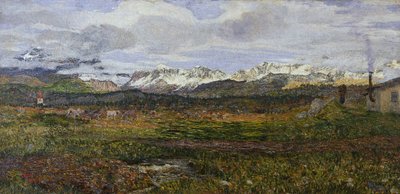 Paesaggio sul Maloja o Ritorno alla sua città natale da Giovanni Segantini
