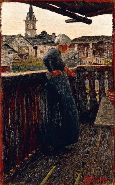 Sul balcone da Giovanni Segantini
