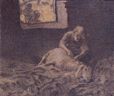 Il tosatore di pecore da Giovanni Segantini
