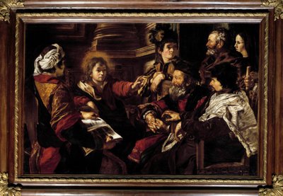 Cristo e i dottori. Dipinto di Giovanni Serodine (1600-1630) XVII secolo. Parigi, Museo del Louvre da Giovanni Serodine