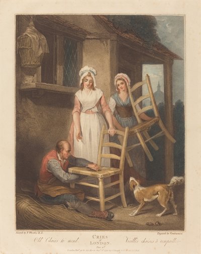 Vecchie sedie da riparare da Giovanni Vendramini after Francis Wheatley