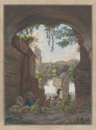 Interno delle Terme di Caracalla da Giovanni Volpato, Louis Ducros