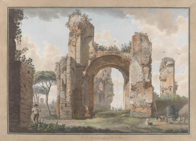Interno delle Terme di Caracalla da Giovanni Volpato, Louis Ducros