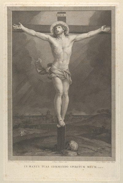 Cristo crocifisso sulla croce, un teschio alla base da Giovanni Volpato