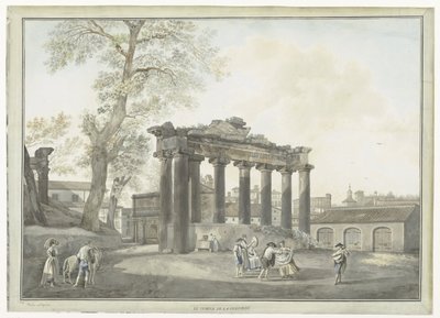 Vista del Tempio di Saturno a Roma da Giovanni Volpato