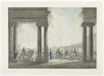 Veduta dei giardini di Villa Medici a Roma (serie di vedute di Roma e dintorni) da Giovanni Volpato