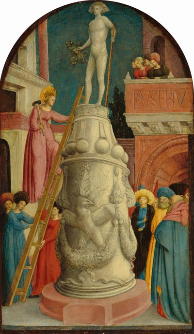 Santa Apollonia distrugge un idolo pagano, c. 1442-1445 da Giovanni d