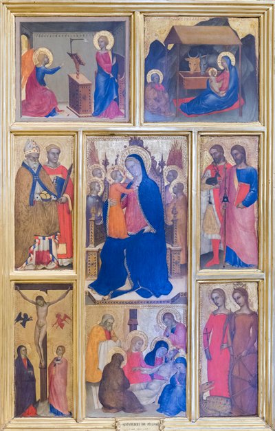 Vergine Maria e Bambino con santi e scene della vita di Cristo da Giovanni da Milano